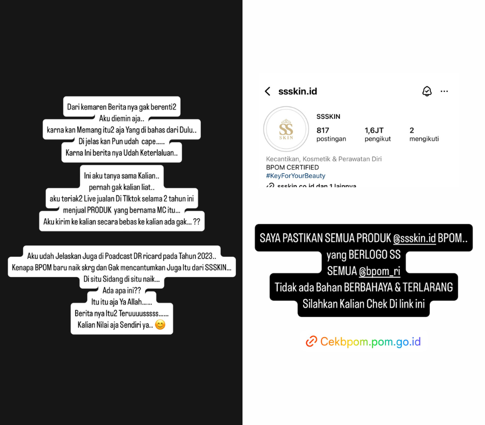 Postingan Shella Saukia soal BPOM [instagram]